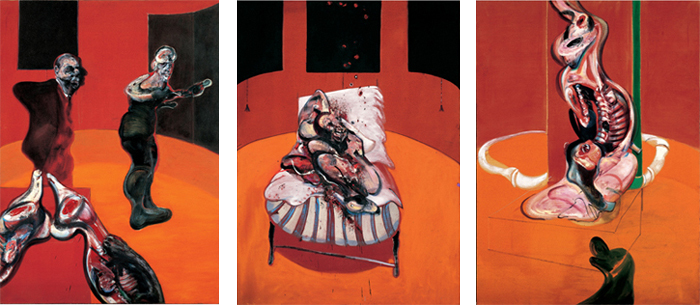Three Studies for a Crucifixion 1962, par Francis bacon Three Studies for a Crucifixion 1962, par Francis bacon