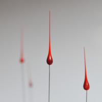 Sculpture « extrusion », goutte du verre