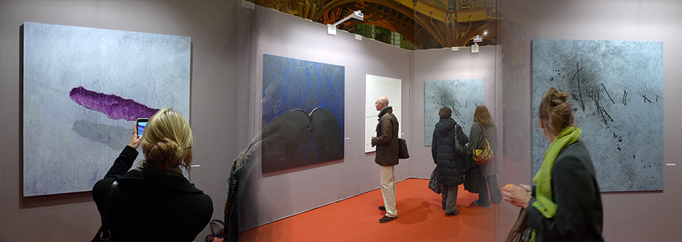 Exposition de l'artiste peintre Laurent Marre au salon comparaison Matsutani Takesada invité