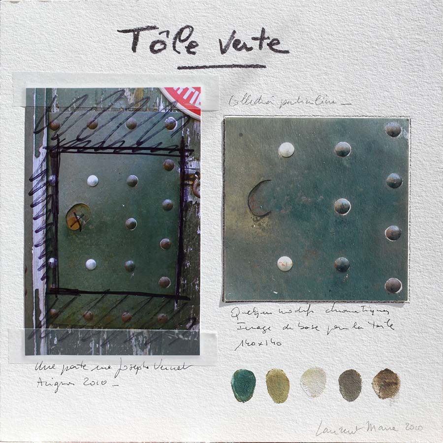 Composition de la peinture Tole Verte